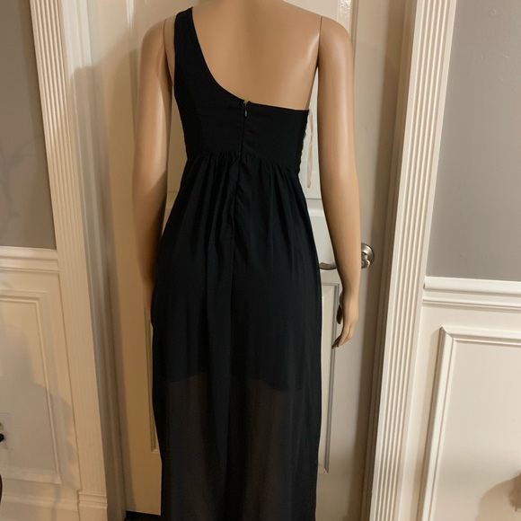 Women’s junior one off shoulder black dress size S - Picture 9 of 11